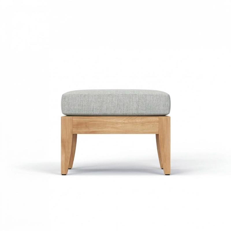 alt="Laguna Teak Ottoman with Sunbrella Cushion - Picture C"