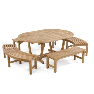 Martinique 5 pc Bench Teak Dining Set