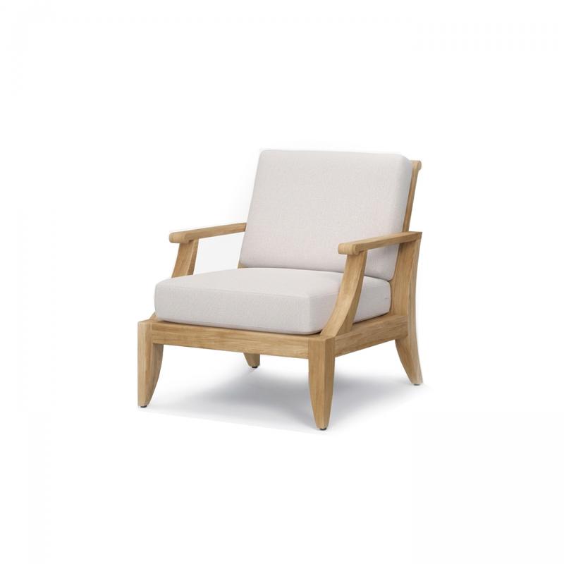 alt="12152DP Laguna Teak Lounge Chair in left side angled on white background"
