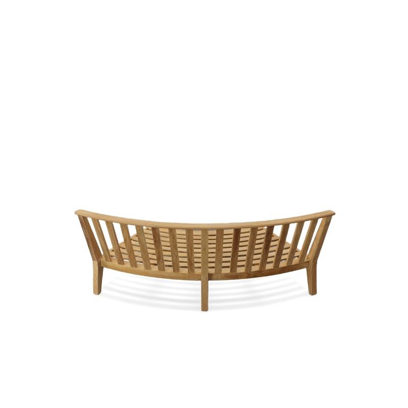 alt="13343DP Kafelonia Sofa Sectional teak frame rear view on white background"