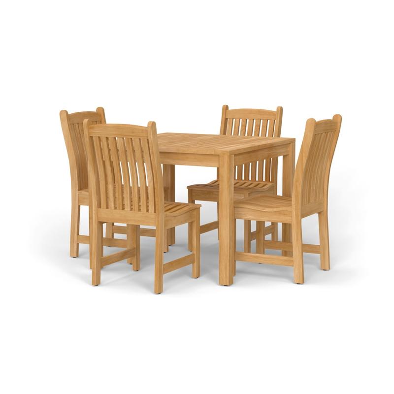 alt="5 pc Square Veranda Teak Dining Set - Picture B"