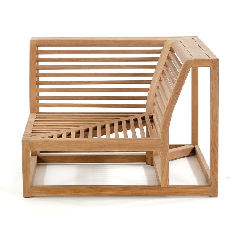alt="12800 Maya Corner teak frame front view on white background"