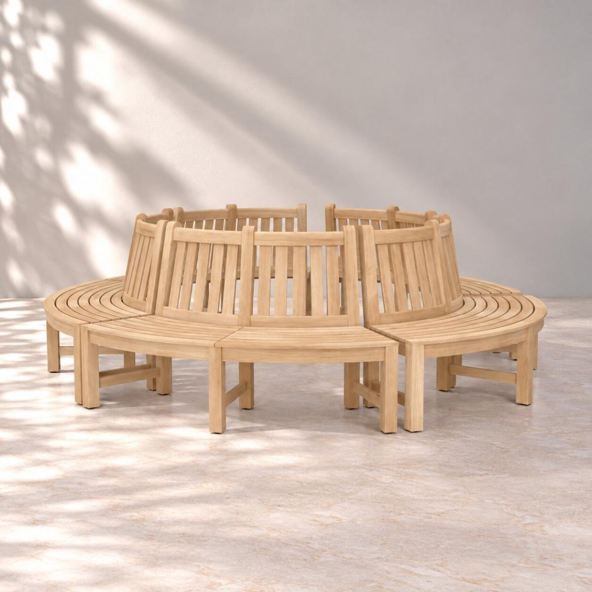 Buckingham Teak Tree Hugger Bench Surrounds Tree — picture A