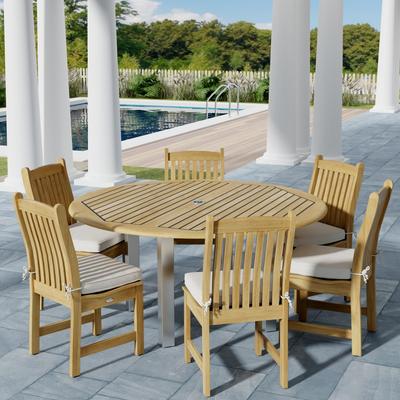 7 pc Round Vogue Side Chair Dining Set