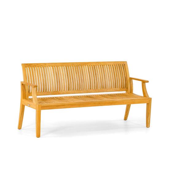 13812 Laguna 5 foot long Teak Bench angled view on white background