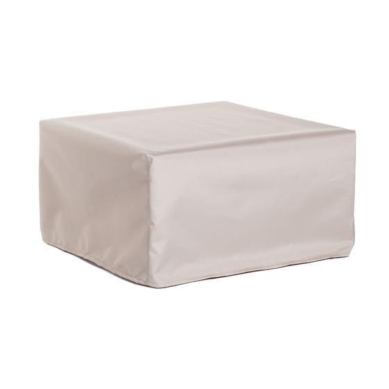 68652DP Laguna Ottoman Cover for 18652DP Laguna Teak Ottoman angled view on white background 