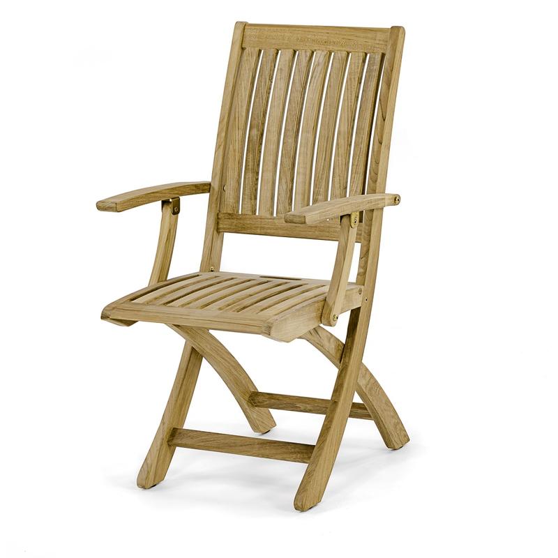alt="westminster folding teak dining chair"