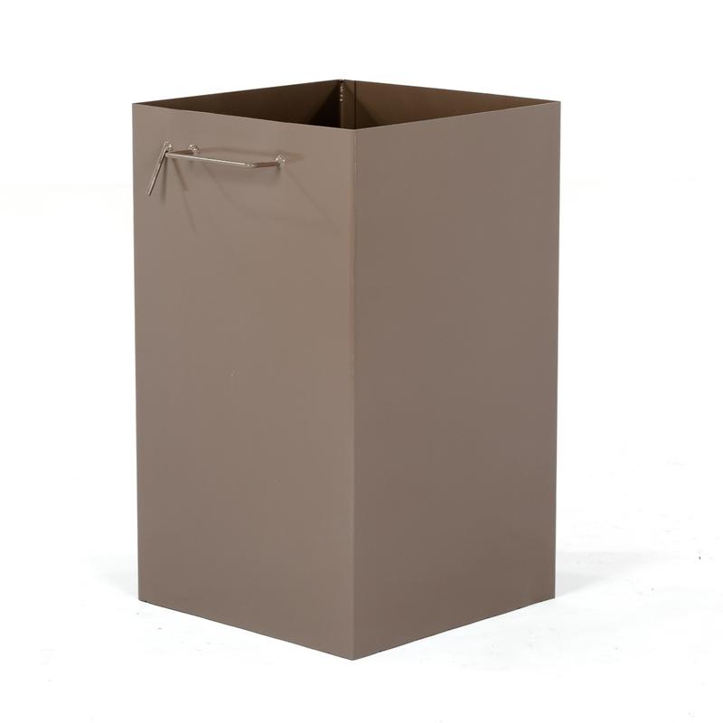 alt="18160IN Receptacle Liner Insert custom fit  for 18165 and 18166 and 18167 teak receptacles on white background"