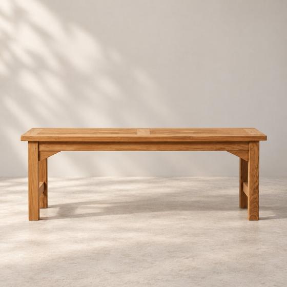 4 ft Veranda Teak Backless Bench