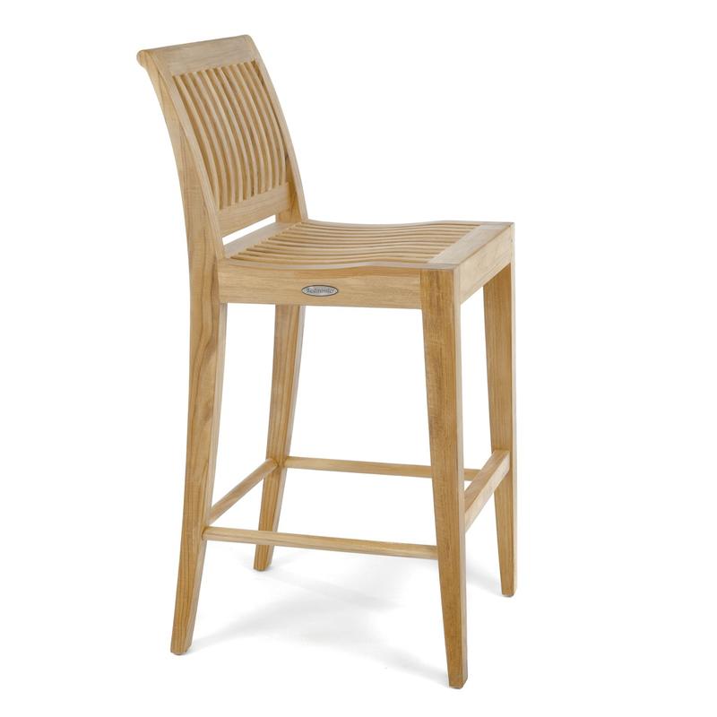 alt="Square Laguna Teak Barstool Set - Picture K"