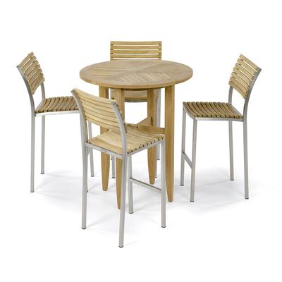 Laguna Round Vogue Teak Barstool Set
