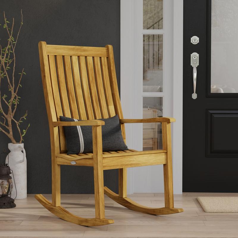 alt="12223 veranda teak rocking chair AR QR Code on a white background"