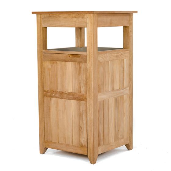 18167HM Palazzo III teak Hamper angled on white background