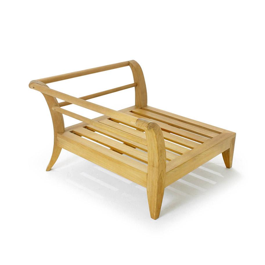 16765 aman dais deep seat corner sectional teak frame with a back angled view on a white background