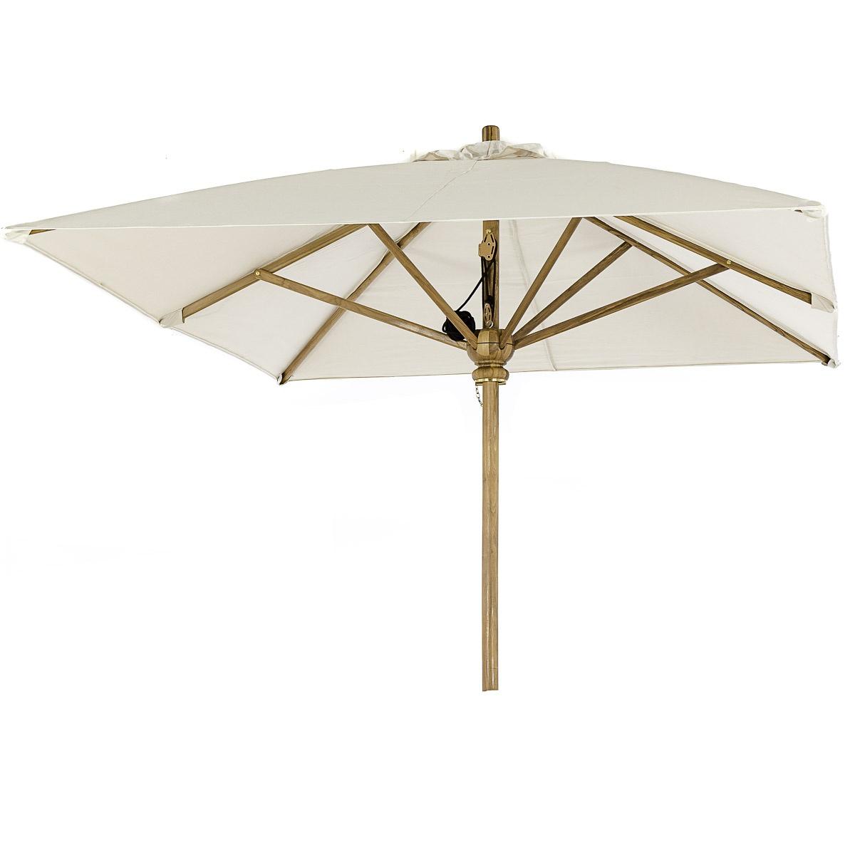Rectangular Teak Umbrella 78 W x 118 L — picture A