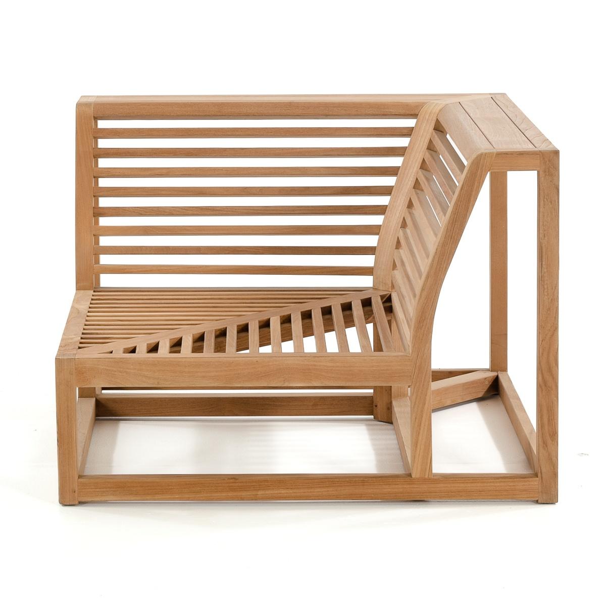 12800 maya teak corner frame side view on white background