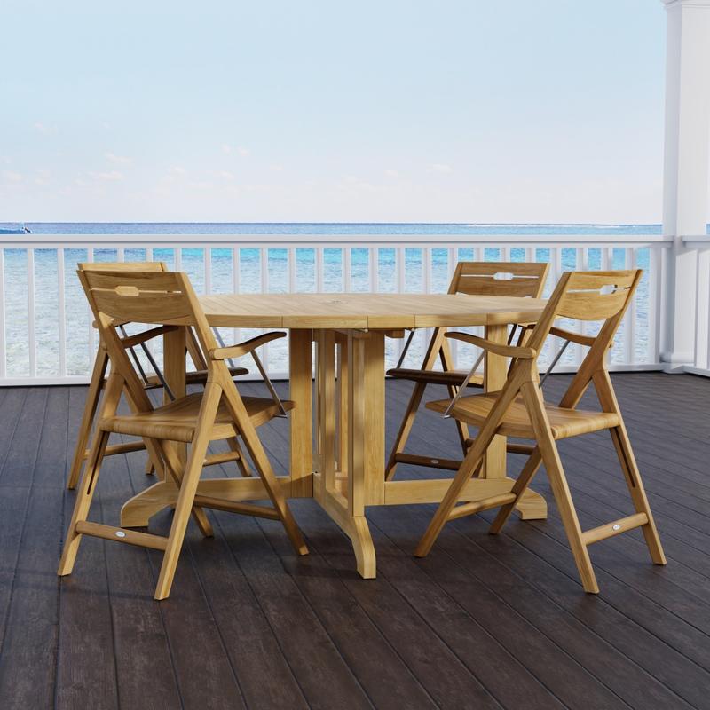 alt="5 pc Barbuda Surf Fold Up Dining Set - Picture A"