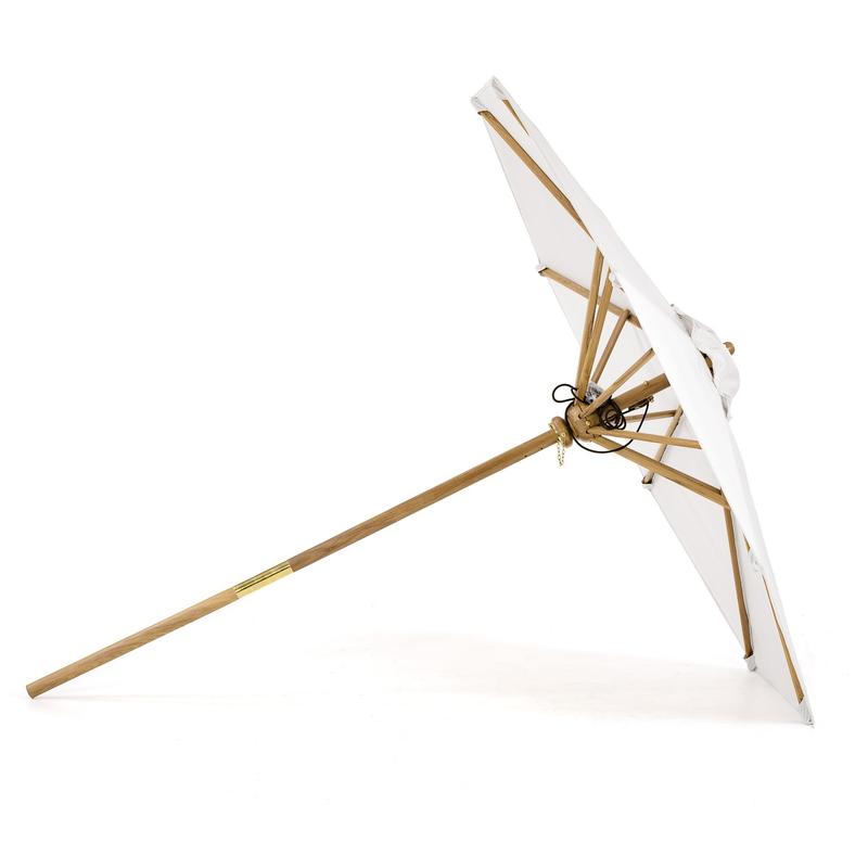 alt="8ft Dia Round Teak Umbrella - Picture K"