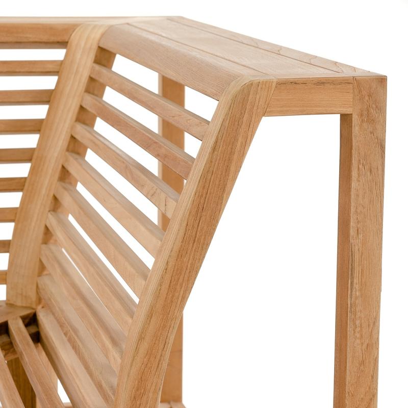 alt="12800 maya teak corner frame close up view on white background"