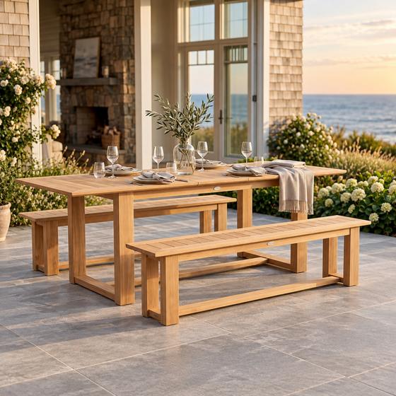 Horizon Teak Dining Picnic Set