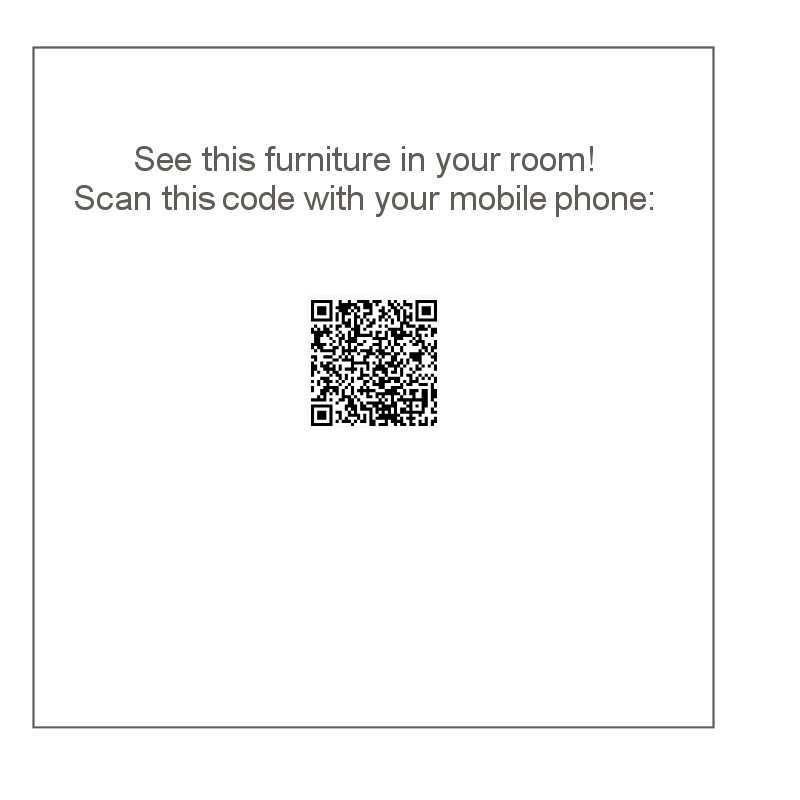 alt="18170 Kafelonia teak Coffee Table Ottoman AR QR Code on white background"