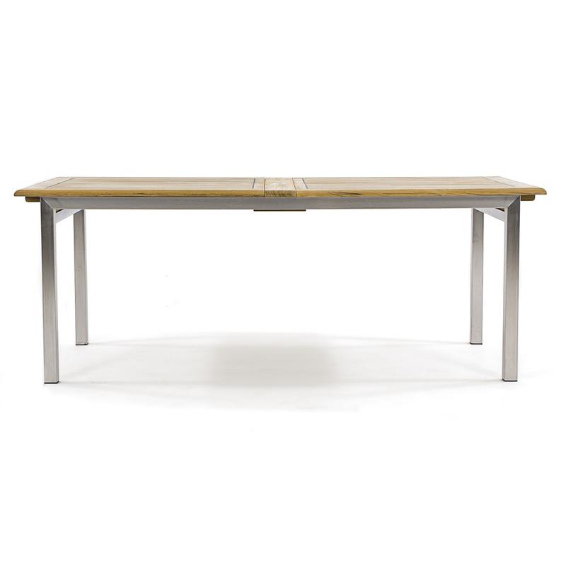 alt="25025 Vogue Extension Table side view closed position on white background"