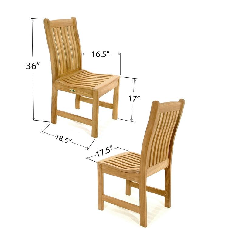 alt="11315 Veranda Side Chair showing autocad of angled side view and angled back view on white background"