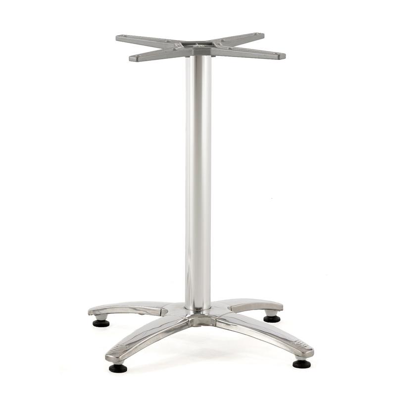 alt="70701 Vogue Stainless Steel Table Base side view on white background"