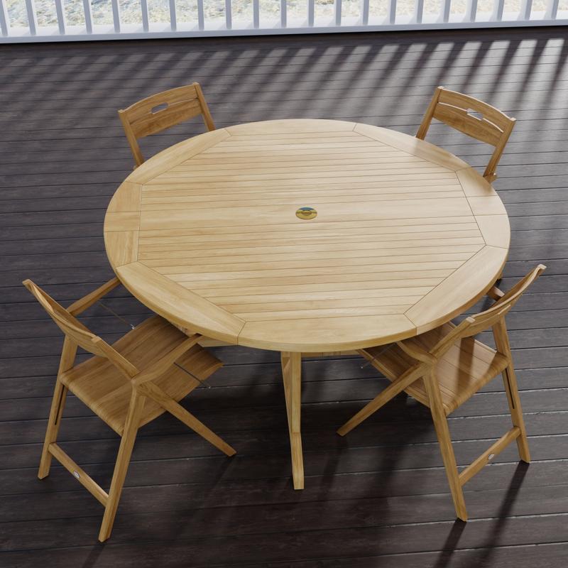 alt="5 pc Barbuda Surf Fold Up Dining Set - Picture C"