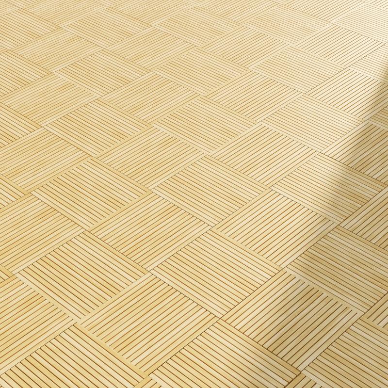 alt="18403 Callebotise Teak Floor Tiles showing closeup on patio"