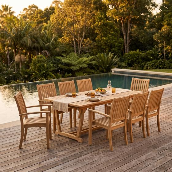 9 pc Sussex Veranda Patio Dining Set