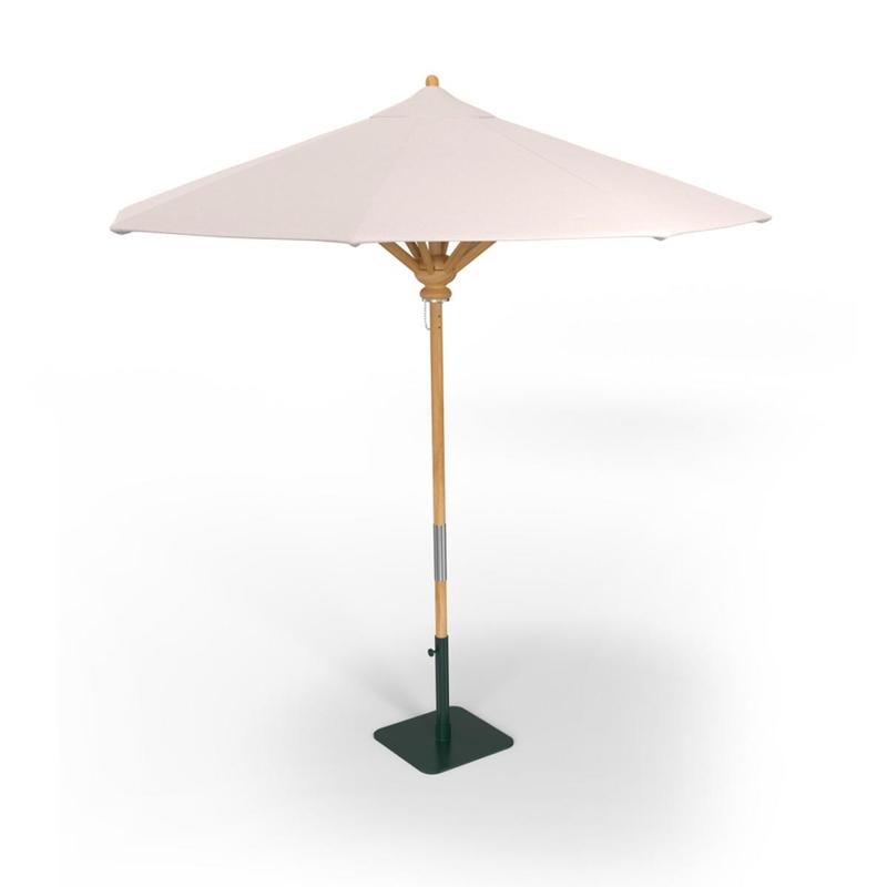 alt="57801A Parasol Steel Base in Anthracite Dark Grey color angled on white background"