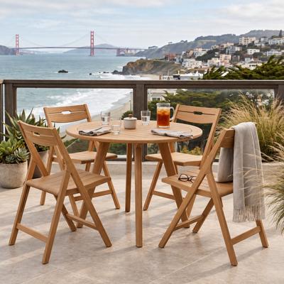 Surf Round Teak Dining Set for 4