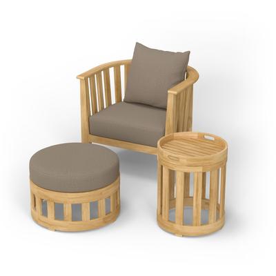 3 pc Kafelonia Chair & Ottoman Set