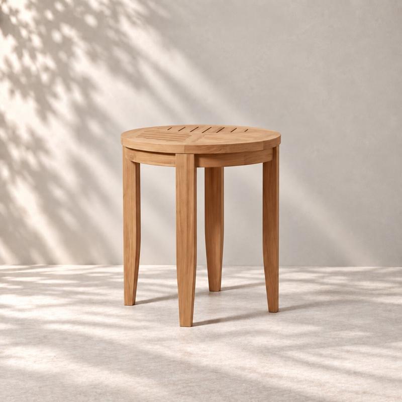 alt="Laguna Teak Wood Side Table - Picture A"