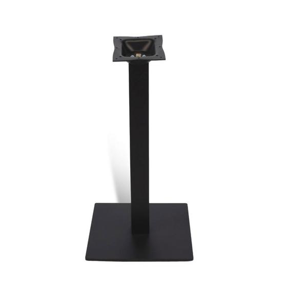 FSB21BH Black 41 inch Stainless Steel Bar Table Base in side view on white background 