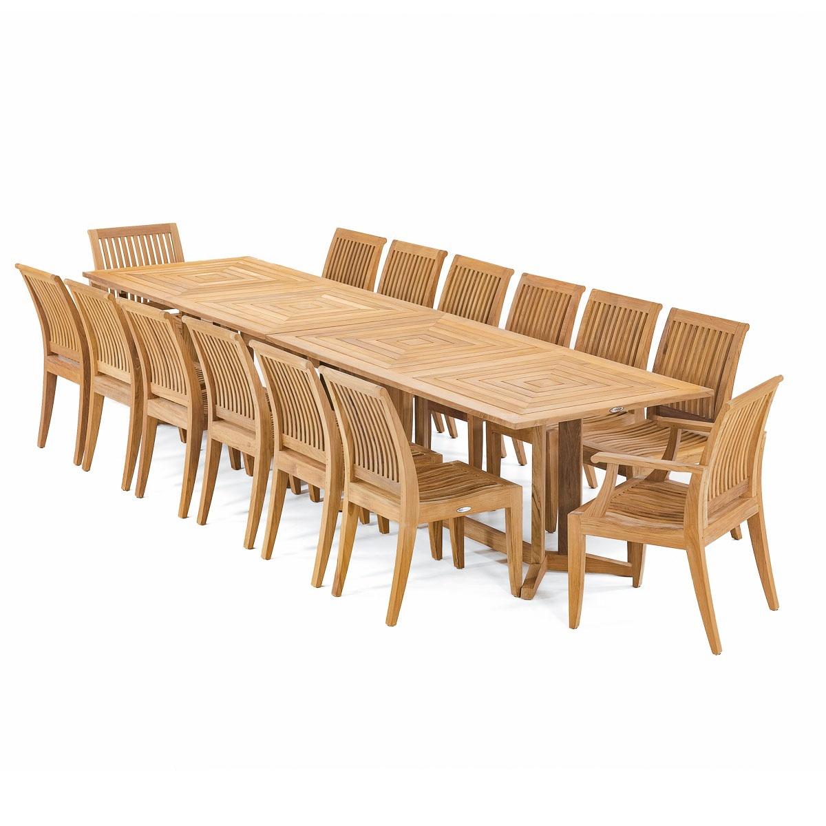 Grand Pyramid Rectangular Dining Set for 14 — picture A