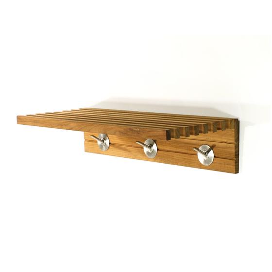 18730 Pacifica Towel Shelf hanging on wall on white background