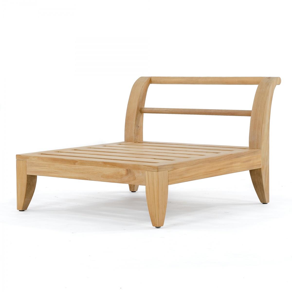 16766 Aman Dais Sectional End frame with a front view on a white background