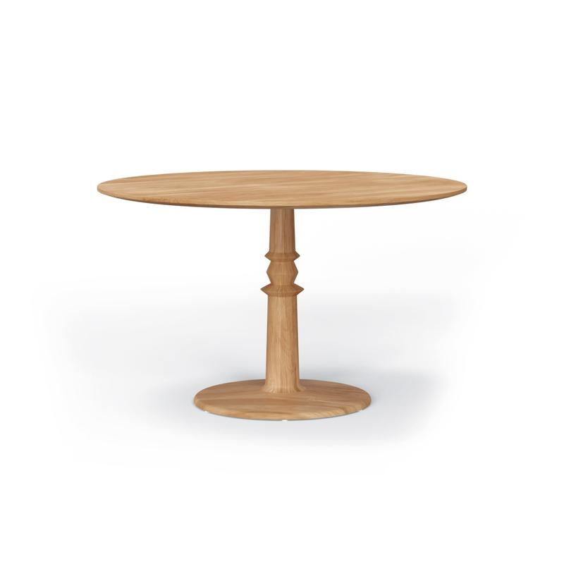 alt="4 ft Dahlia Round Teak Dining Table - Picture B"