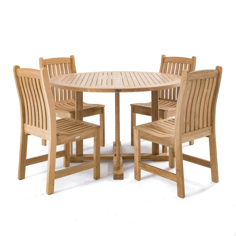 alt="70484 Veranda 4 ft Round Dining Set on white background"