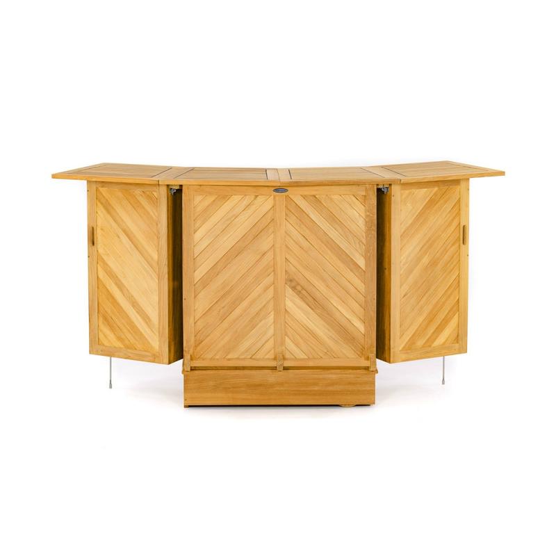 alt="Somerset Teak Bar Foldable with Wheels - Picture A"