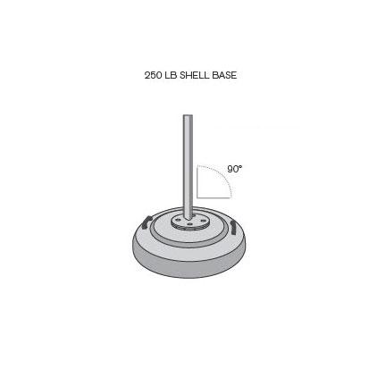 alt=" spbshaluf spectra two hundred fifty pound aluminum base unfilled autocad upright on white background"