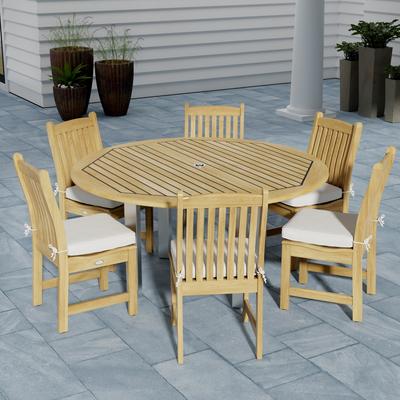 7 pc Round Vogue Side Chair Dining Set