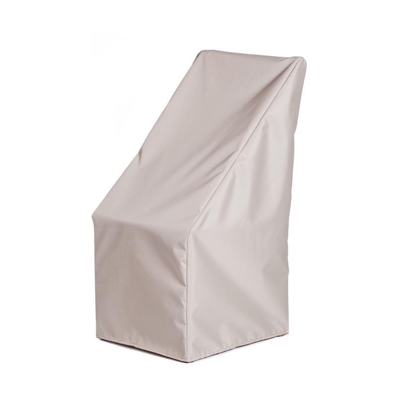 alt="61901 Horizon Side Chair Cover for 11901 Horizon teak Side Chair side angled on white background "