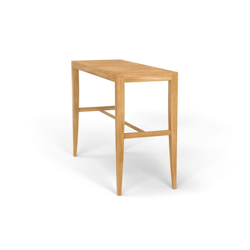 alt="5 ft Laguna Rectangular Teak Bar Table - Picture D"