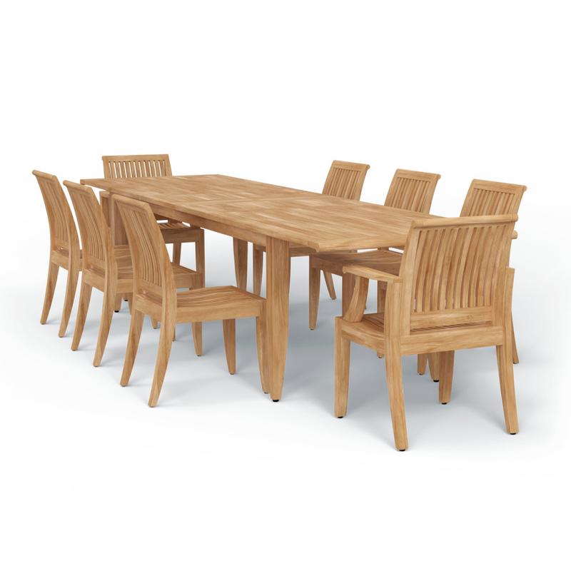 alt="Laguna 9 pc Teak Dining Set - Picture C"