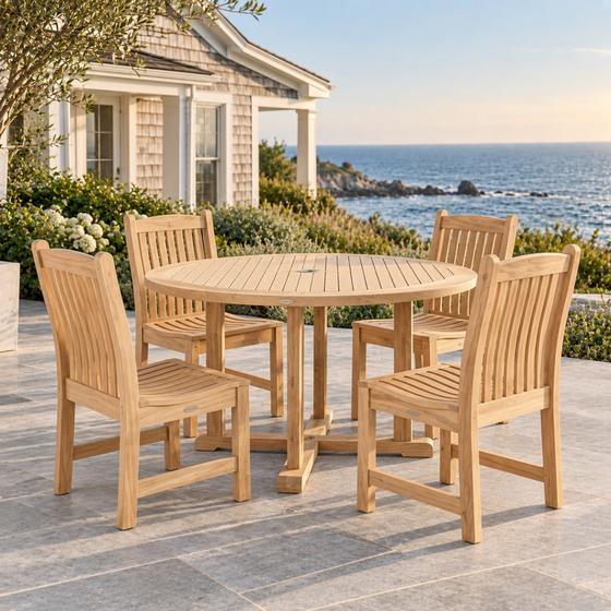 Veranda 4 ft Round Teak Dining Set