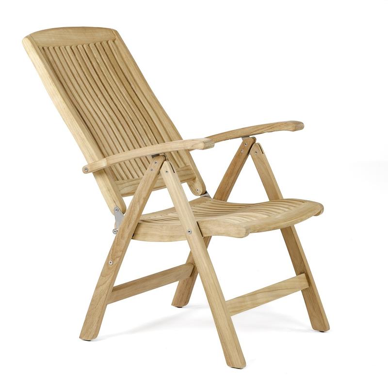 alt="12569S Barbuda Recliner Chair side angled view partially reclined on white background"