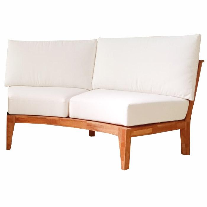 73343 Kafelonia Sofa Cushion in Liso Marfil front angled view on white background